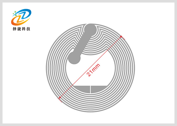 RFID防偽標簽高頻 Ntag 213 直徑21mm剖析展示圖一