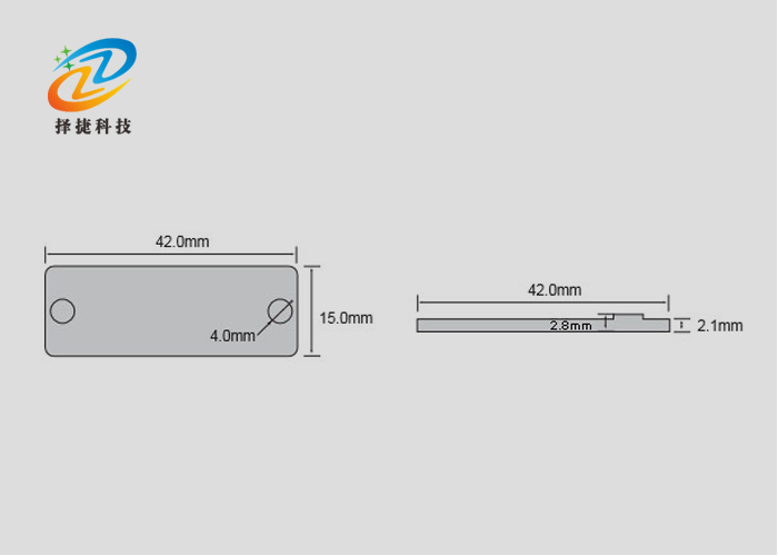 耐高溫280度抗金屬電子標(biāo)簽ZJ4215剖析展示圖