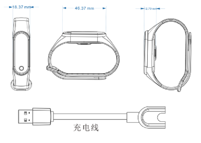 測溫手環ZJ-PA22T尺寸圖