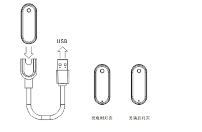 測溫手環ZJ-PA22T充電示意圖二