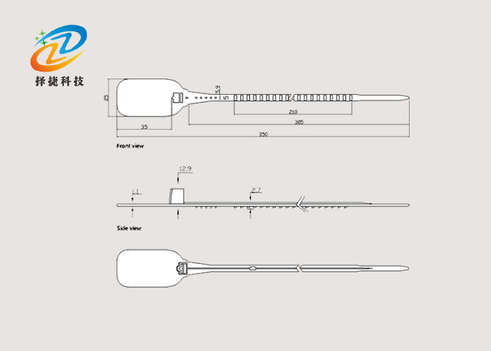 一次性塑料封條扎帶ZJ-PS119實拍展示圖三